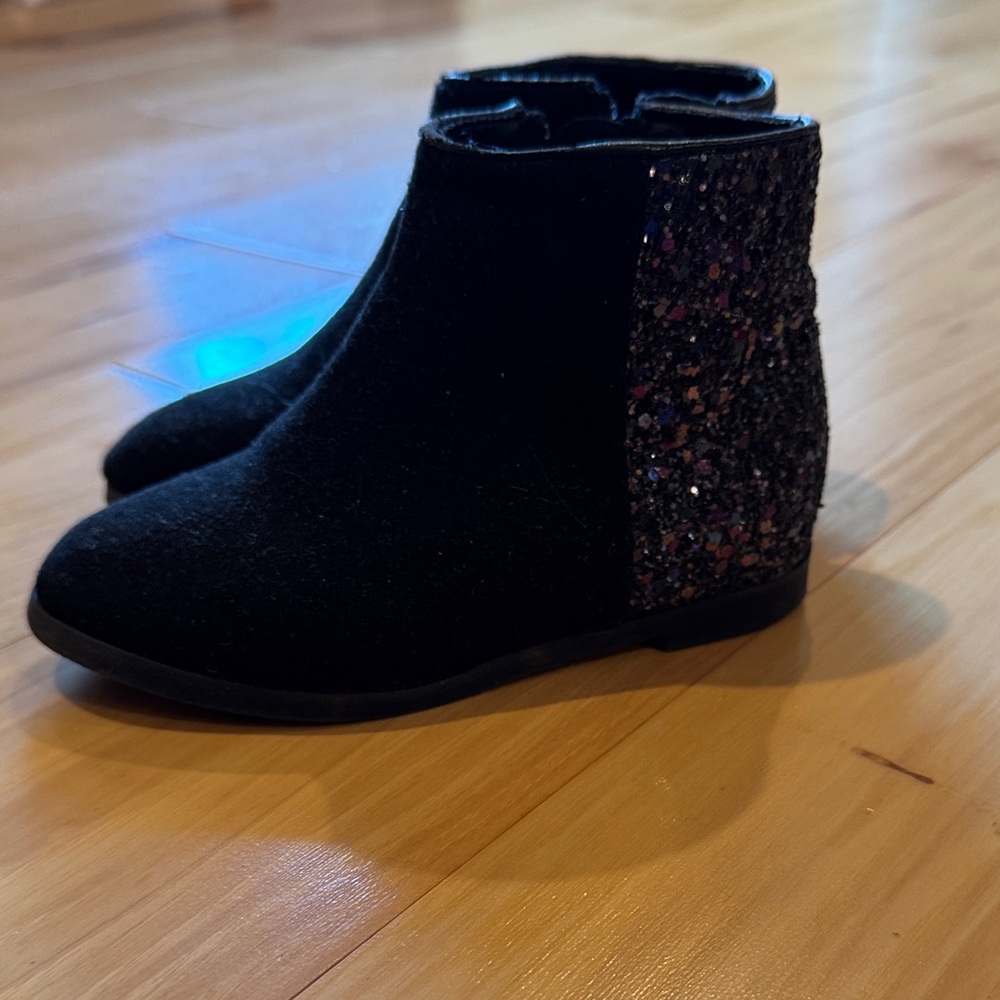 J. Crew Black Glitter Kids Shoes
